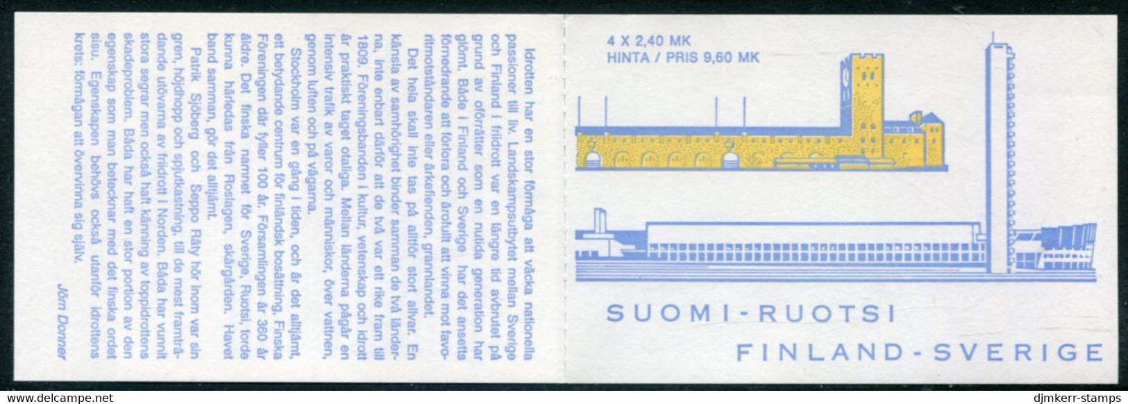 FINLAND 1994 Sweden-Finland Athletics Competition Booklet MNH / **.  Michel 1266-67 - Ongebruikt
