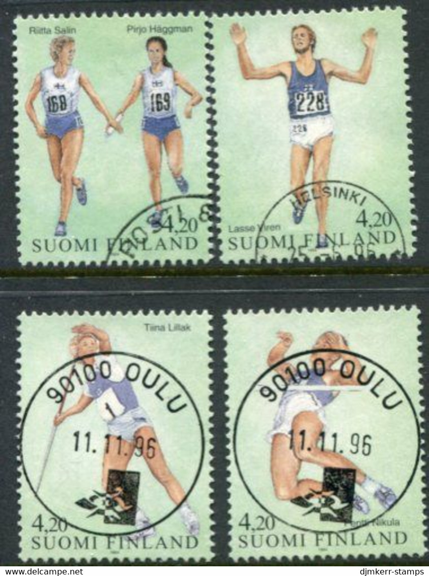 FINLAND 1994 Athletics Singles Ex Block Used.  Michel  1251-54 - Used Stamps