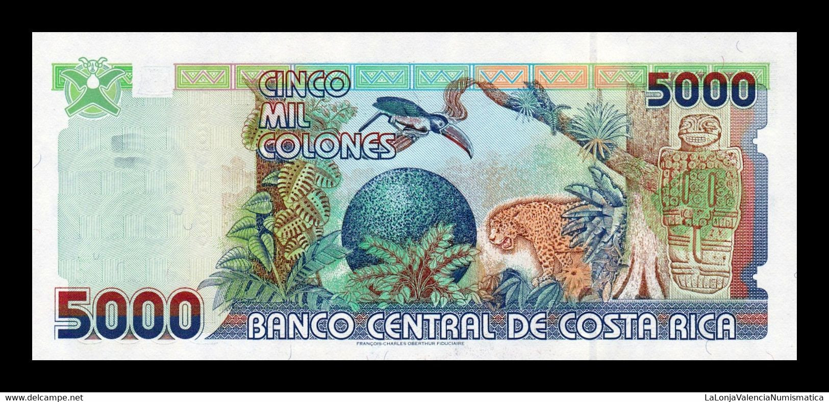 Costa Rica 5000 Colones 1999 Pick 268 SC UNC - Costa Rica