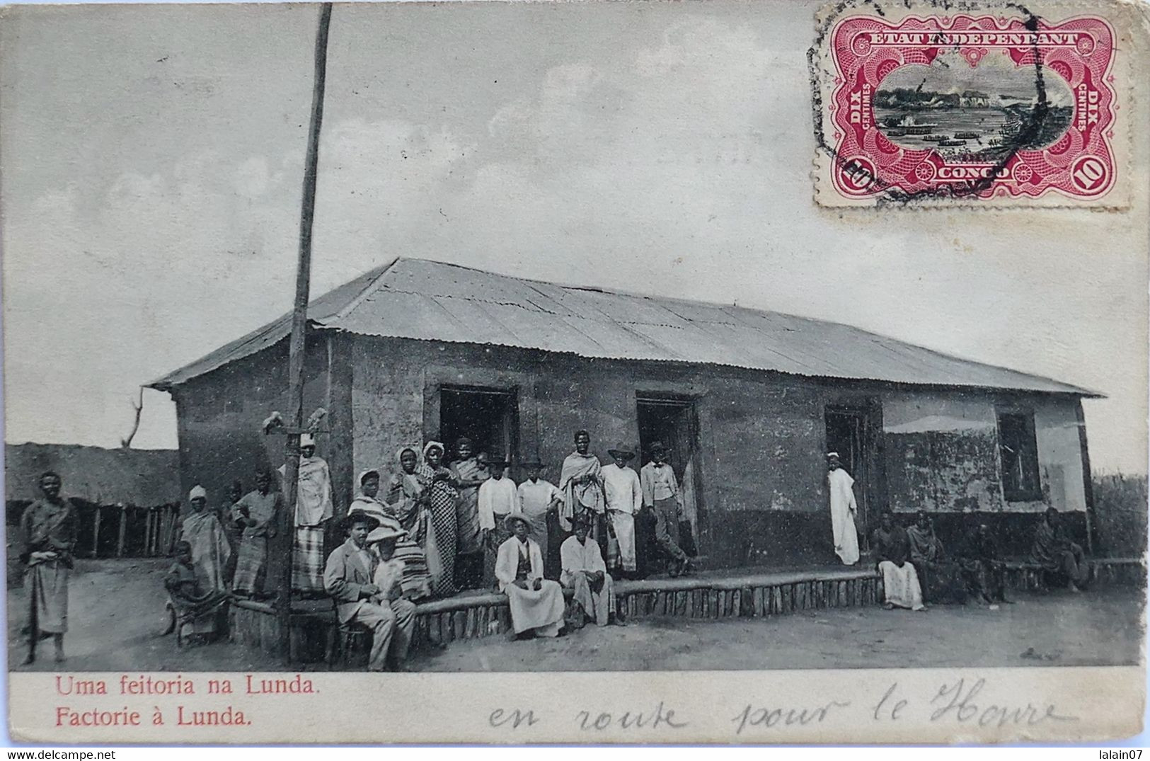 C. P. A. : Angola : Uma Feitora Na LUNDA, Timbre En 1908 - Angola