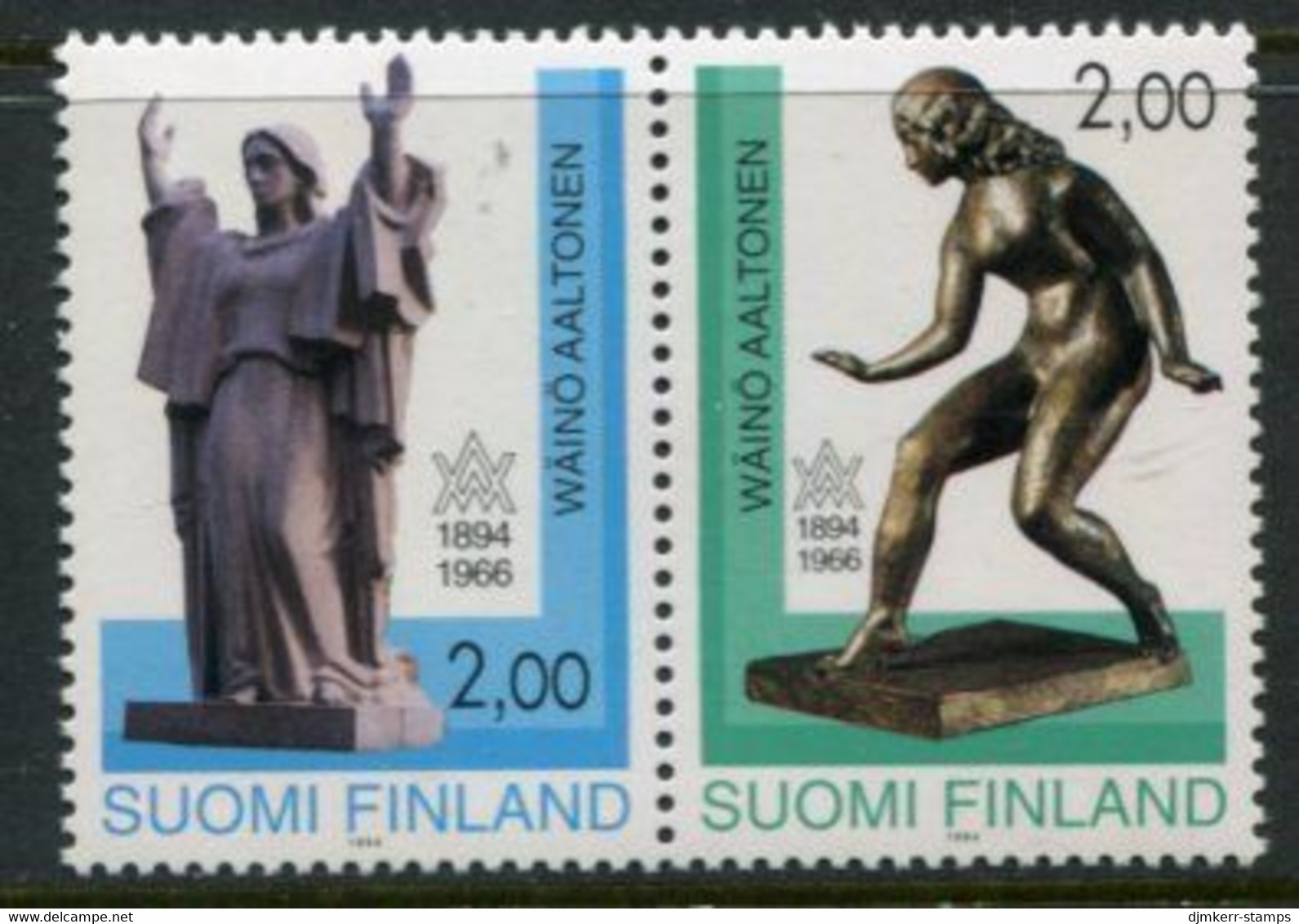FINLAND 1994 Aaltonen Birth Centenary: Sculptures  MNH / **.  Michel  1242-43 - Nuevos