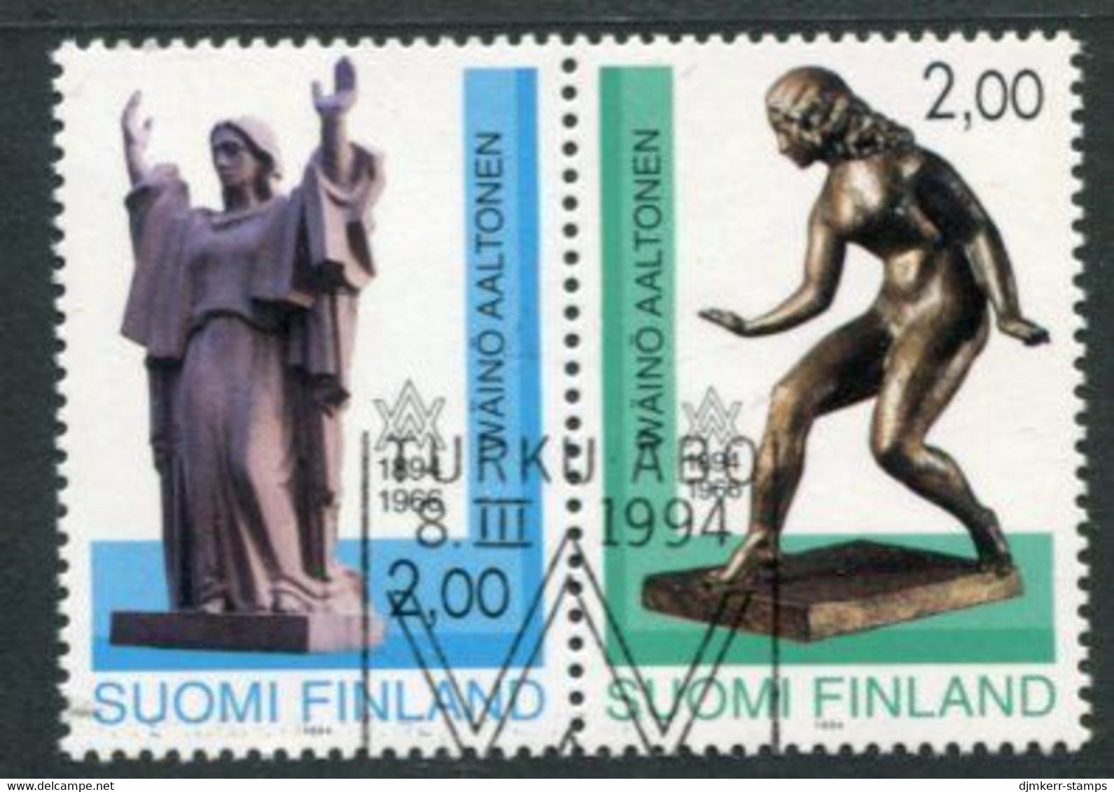 FINLAND 1994 Aaltonen Birth Centenary: Sculptures  Used.  Michel  1242-43 - Used Stamps