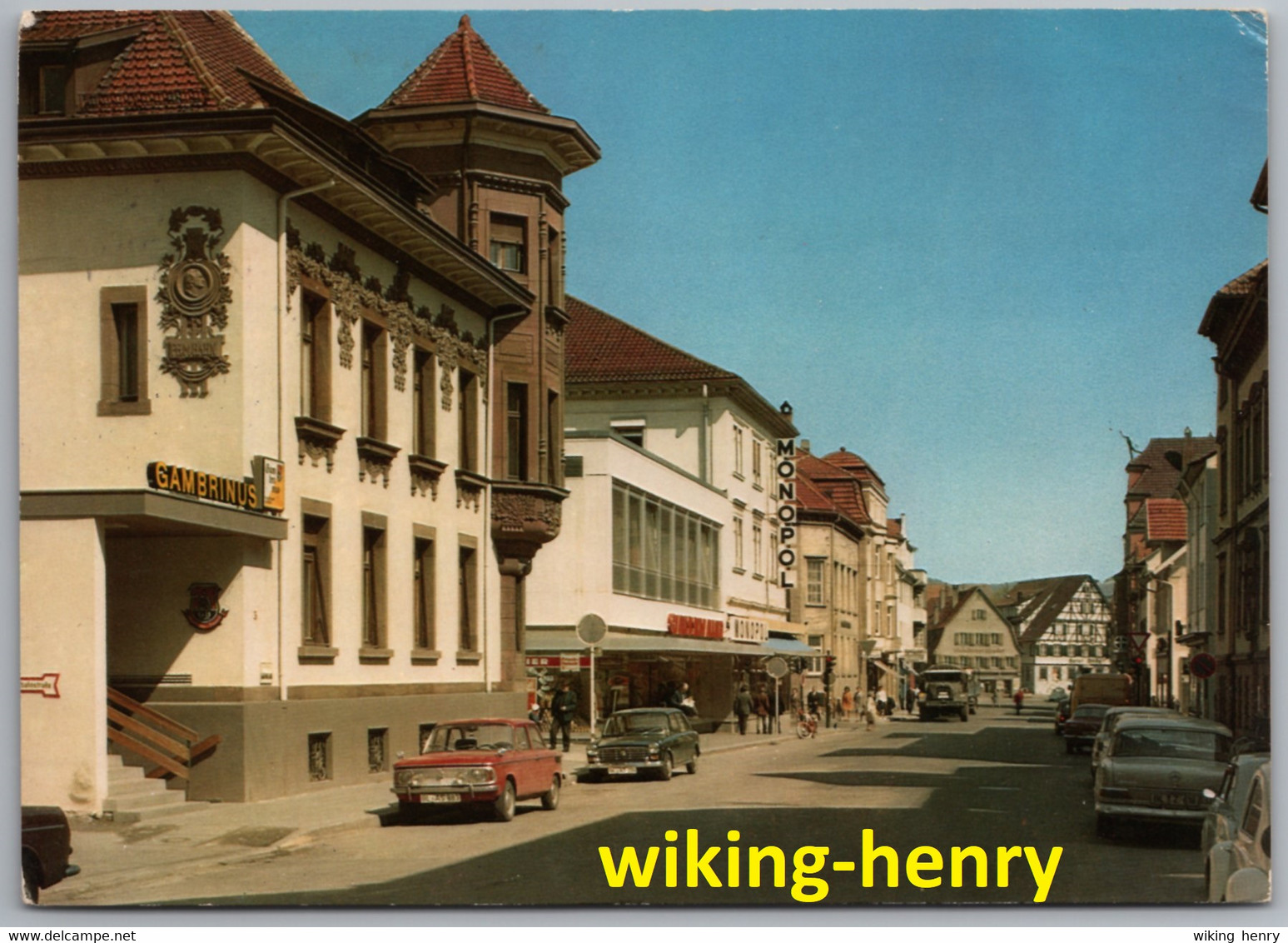 Albstadt Ebingen - Bahnhofstraße 1   Mercedes Heckflosse MAN Eckhauber - Albstadt