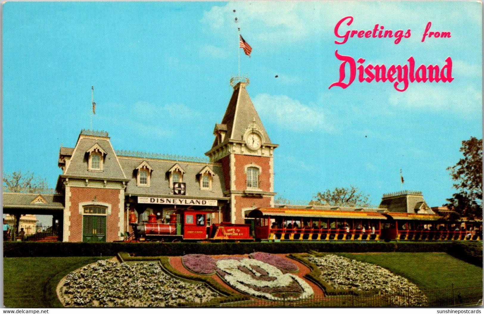California Anaheim Disneyland Greetings With Train And Depot - Anaheim