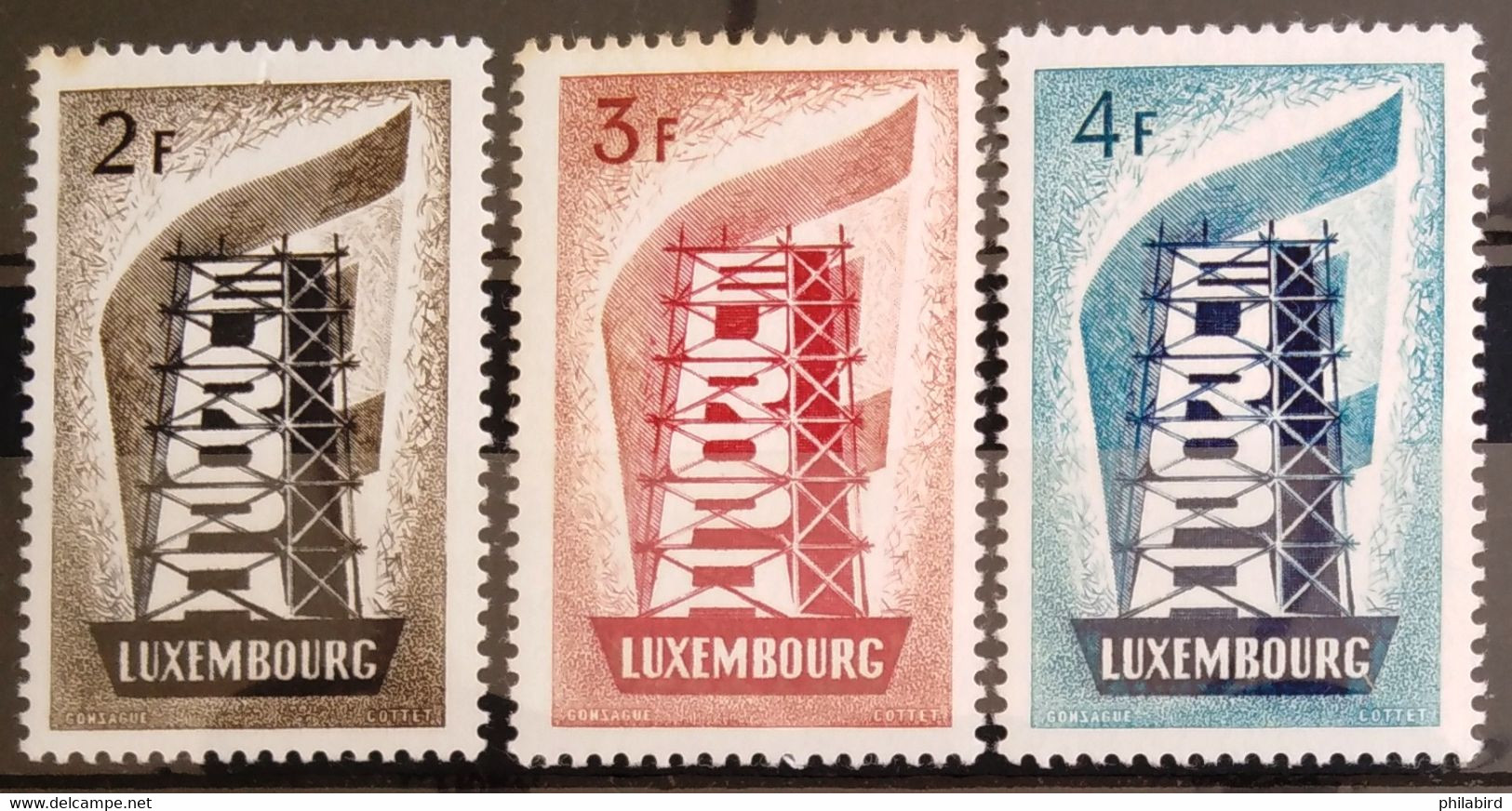 EUROPA 1956 - LUXEMBOURG                    N° 514/516                        NEUF* - 1956