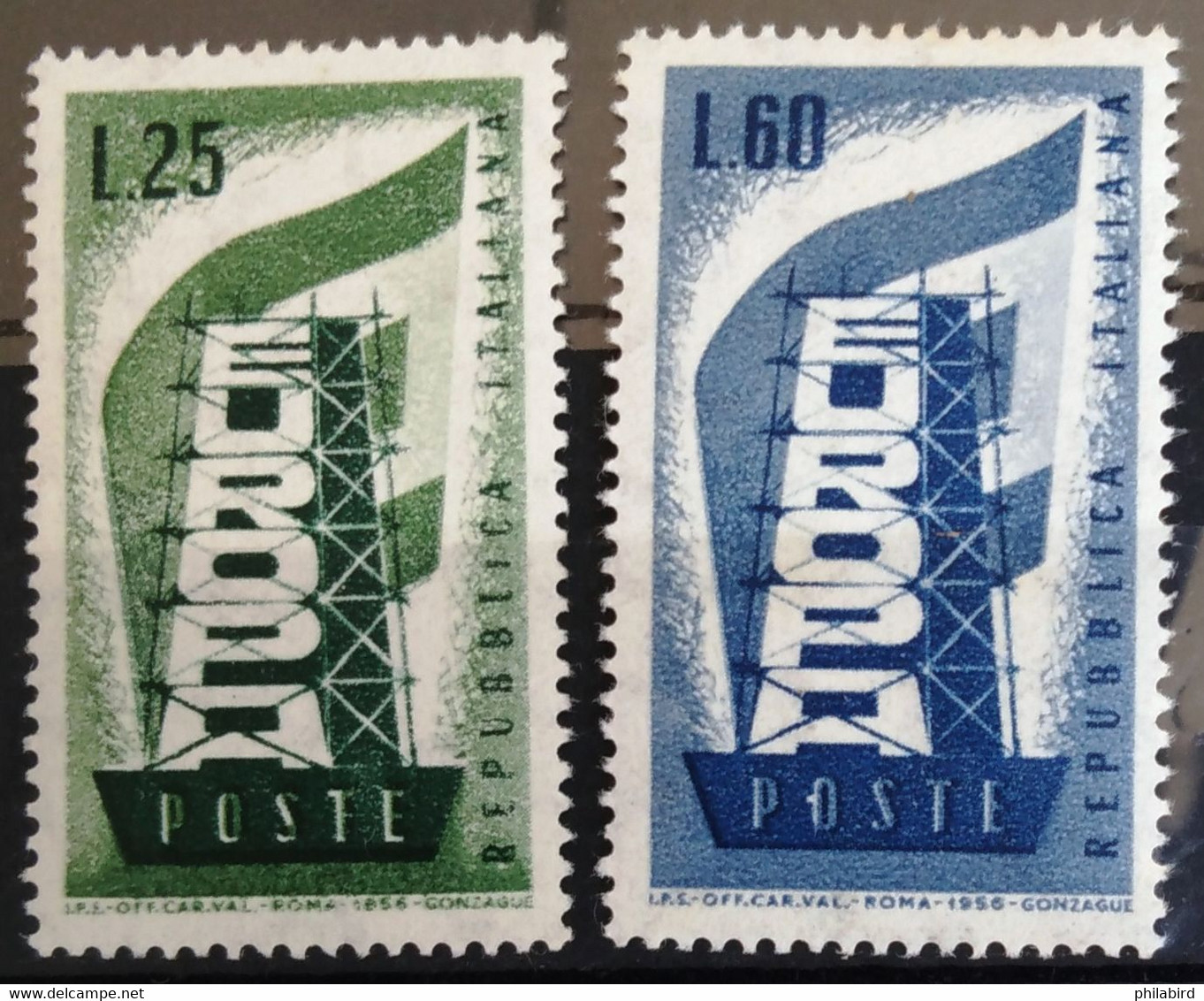 EUROPA 1956 - ITALIE                    N° 731/732                       NEUF** - 1956