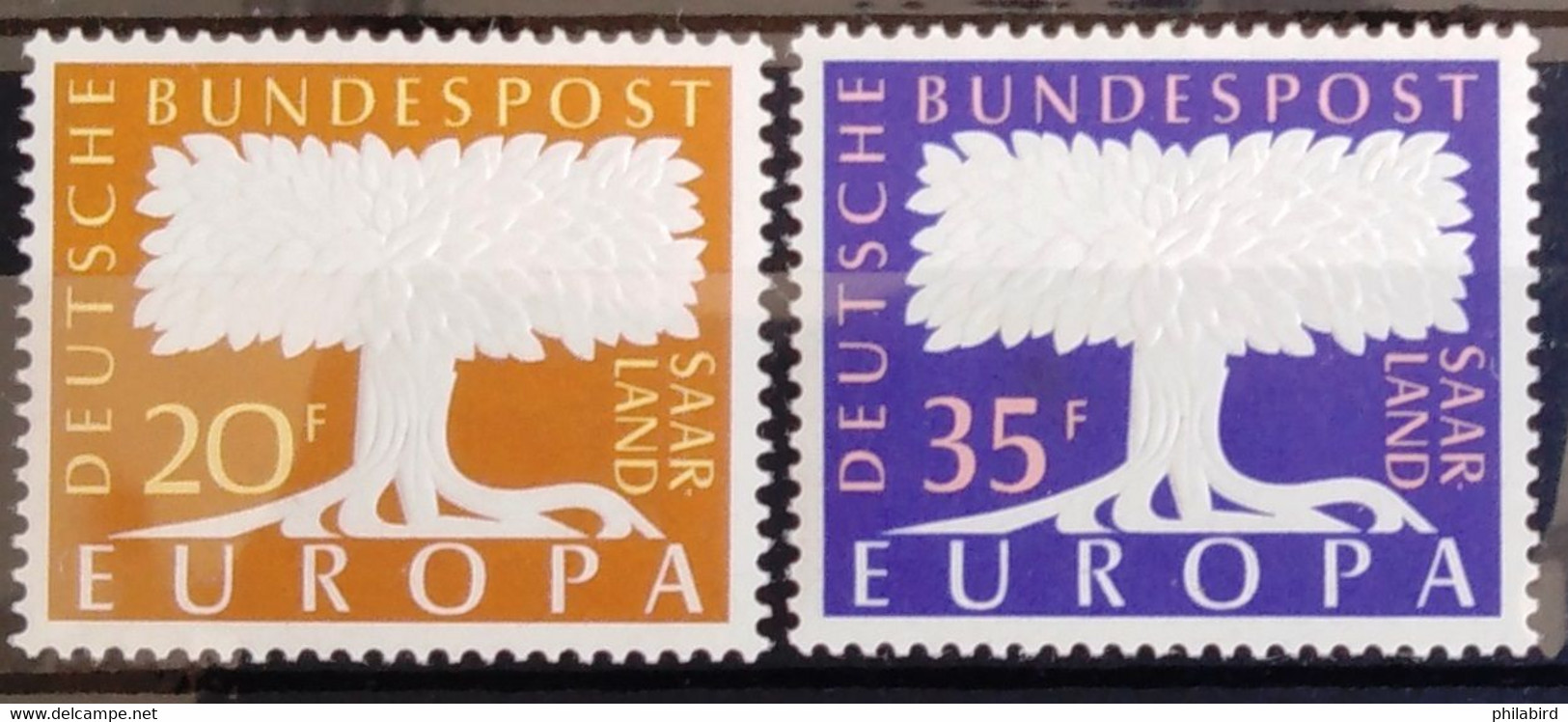 EUROPA 1957 - SARRE                   N° 384/385                       NEUF** - 1957
