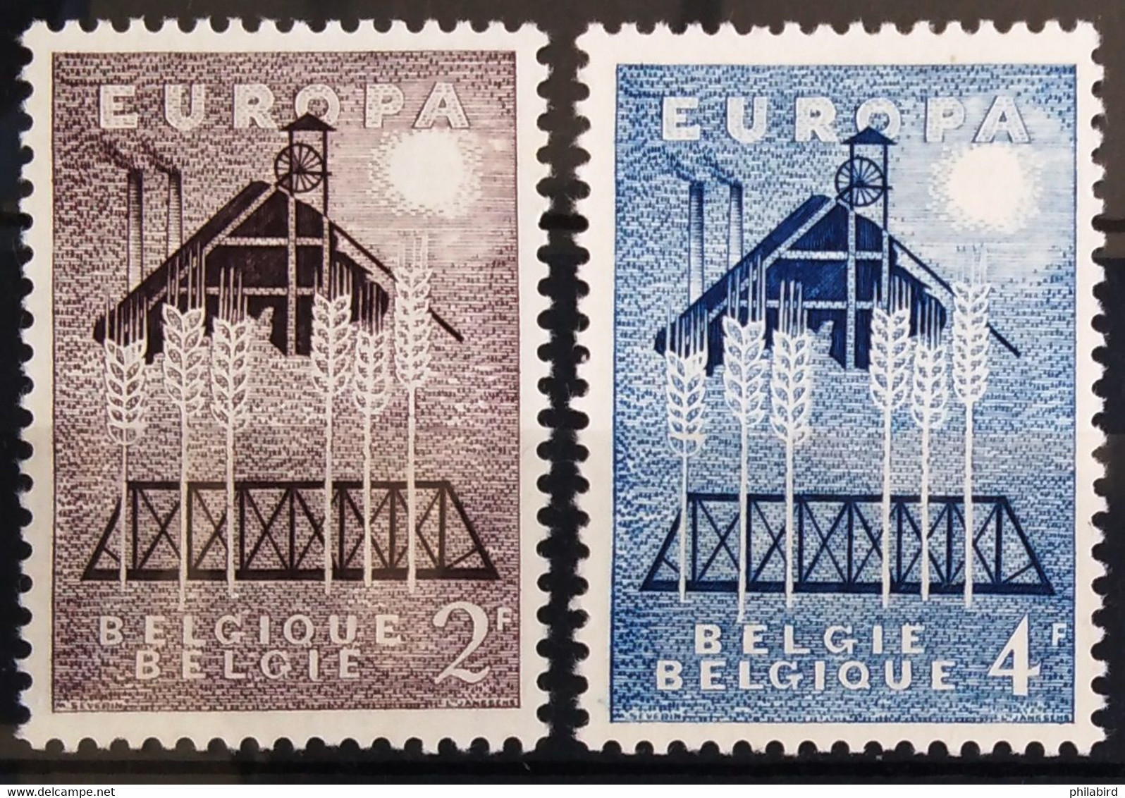 EUROPA 1957 - BELGIQUE                   N° 1025/1026                       NEUF** - 1957
