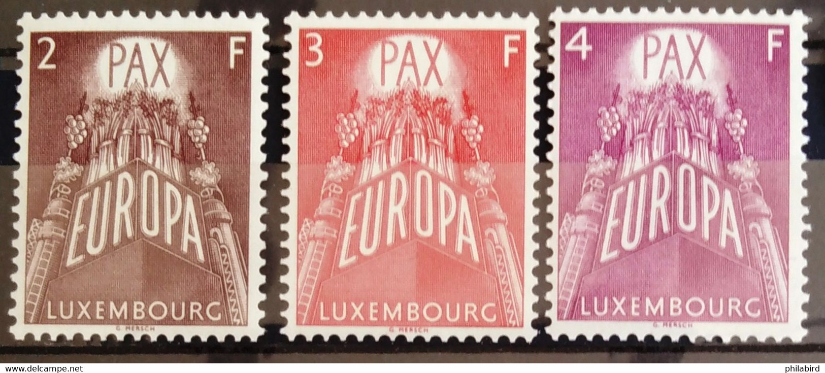 EUROPA 1957 - LUXEMBOURG                   N° 531/533                       NEUF** - 1957