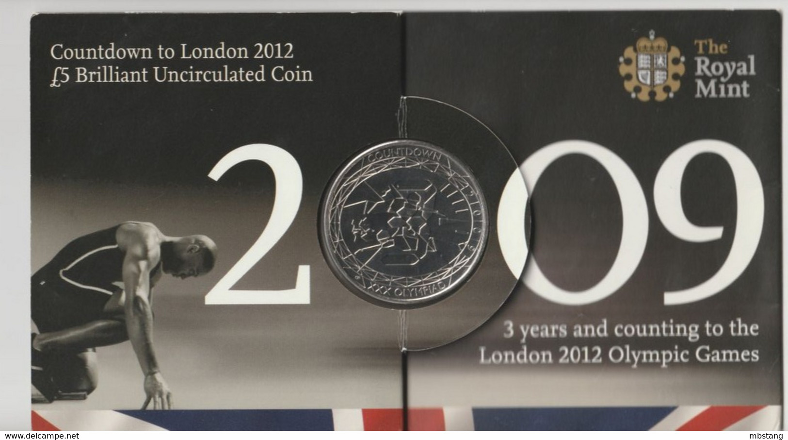 GRAN BRETAÑA  5 Pounds - (XXX Olympiad, Countdown 3) Copper-nickel • 28.28 G • ⌀ 38.61 Mm KM# 1121 - 5 Pond