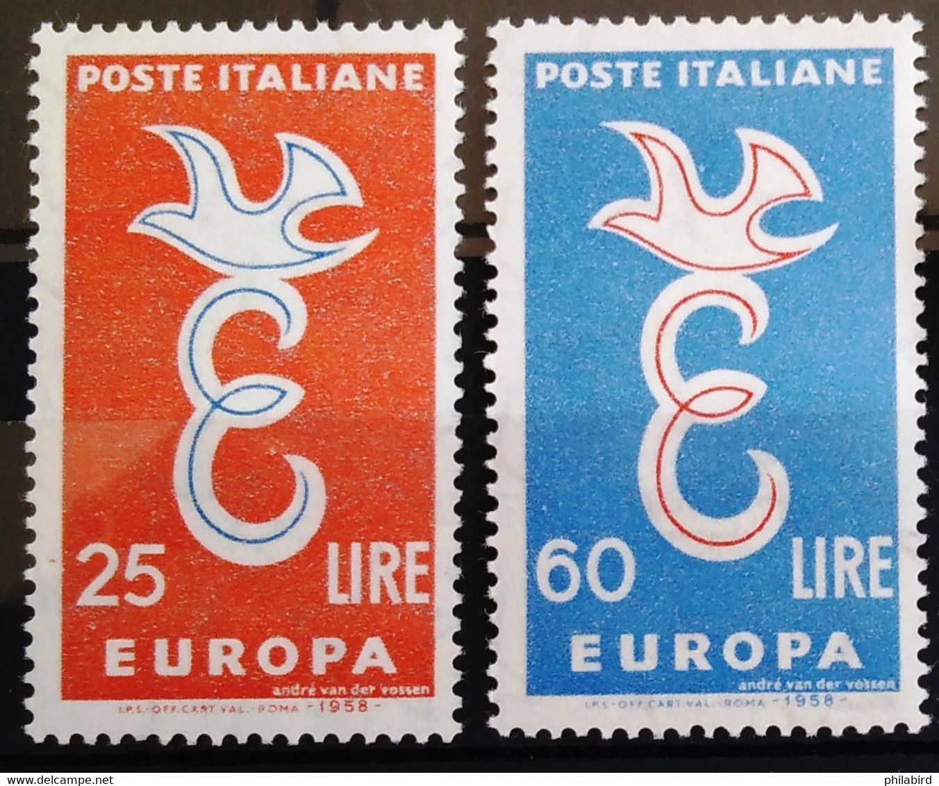 EUROPA 1958 - ITALIE                 N° 765/766                       NEUF** - 1958