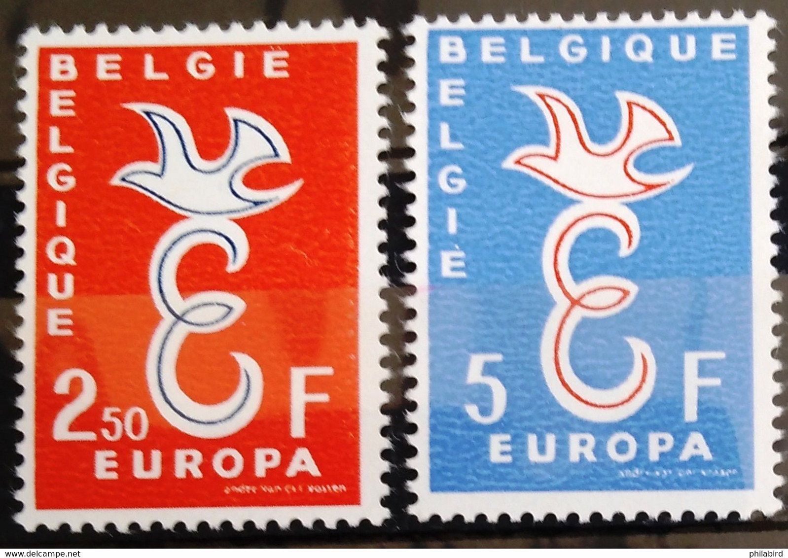 EUROPA 1958 - BELGIQUE                 N° 1064/1065                       NEUF** Et NEUF* - 1958