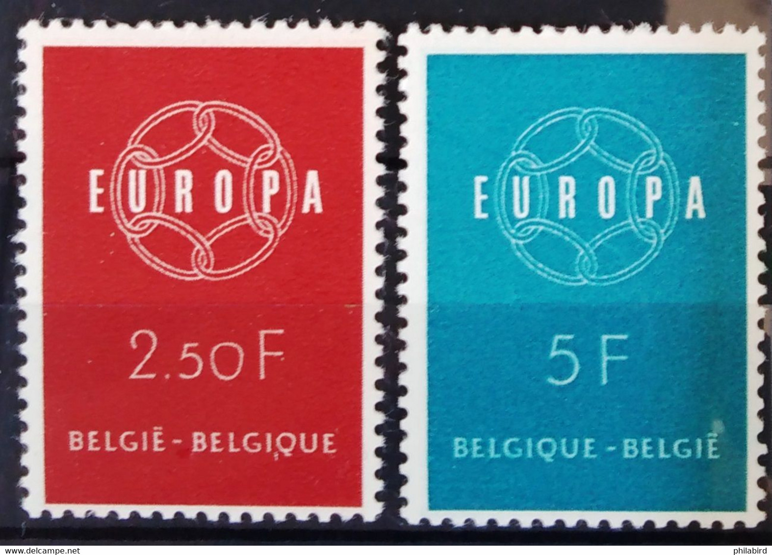 EUROPA 1959 - BELGIQUE                    N° 1111/1112                        NEUF* - 1959