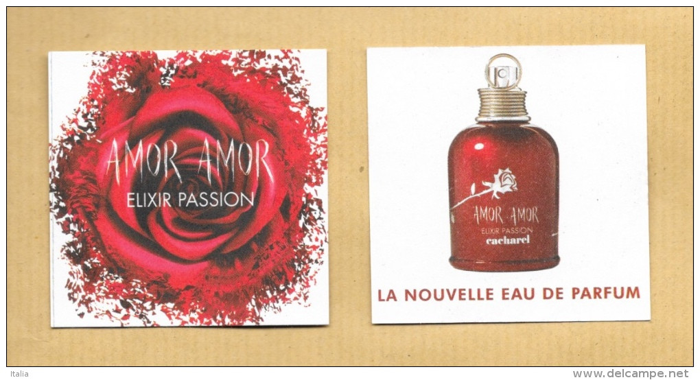 Carte Parfumée Perfume Card AMOR AMOR ELIXIR PASSION * CACHAREL * R/V - Modern (ab 1961)