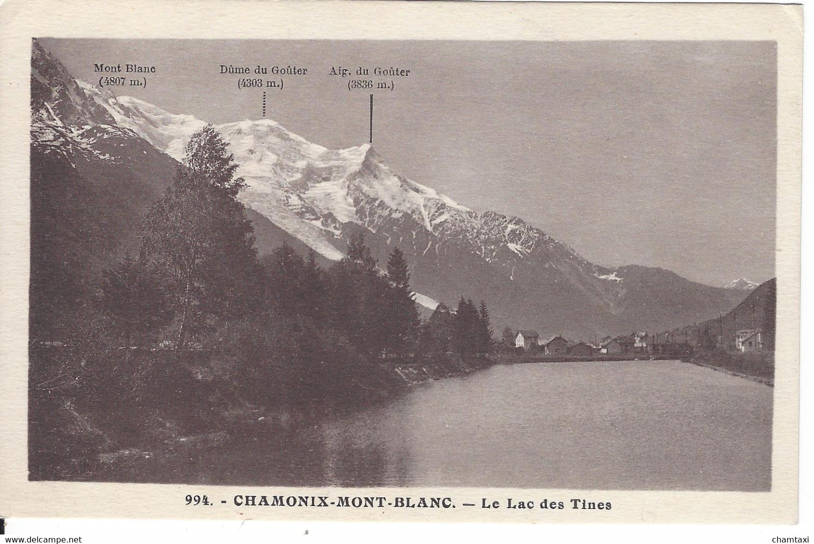 74 LES TINES LE LAC  VALLEE DE CHAMONIX MONT BLANC Editeur:  MORAND 994 - Chamonix-Mont-Blanc