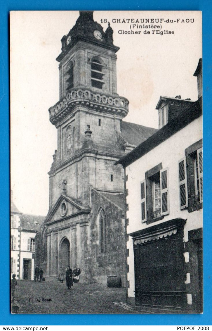 Châteauneuf Du Faou (29 - Finistère) Clocher De L'église - Châteauneuf-du-Faou