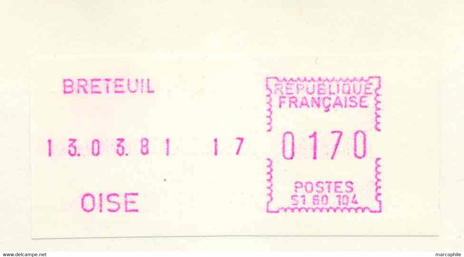 TIMBRE DE DISTRIBUTEUR - BRETEUIL - OISE / 1981 ENVELOPPE FDC POUR LA SUISSE (ref 9119c) - 1981-84 Types « LS » & « LSA » (prototypes)