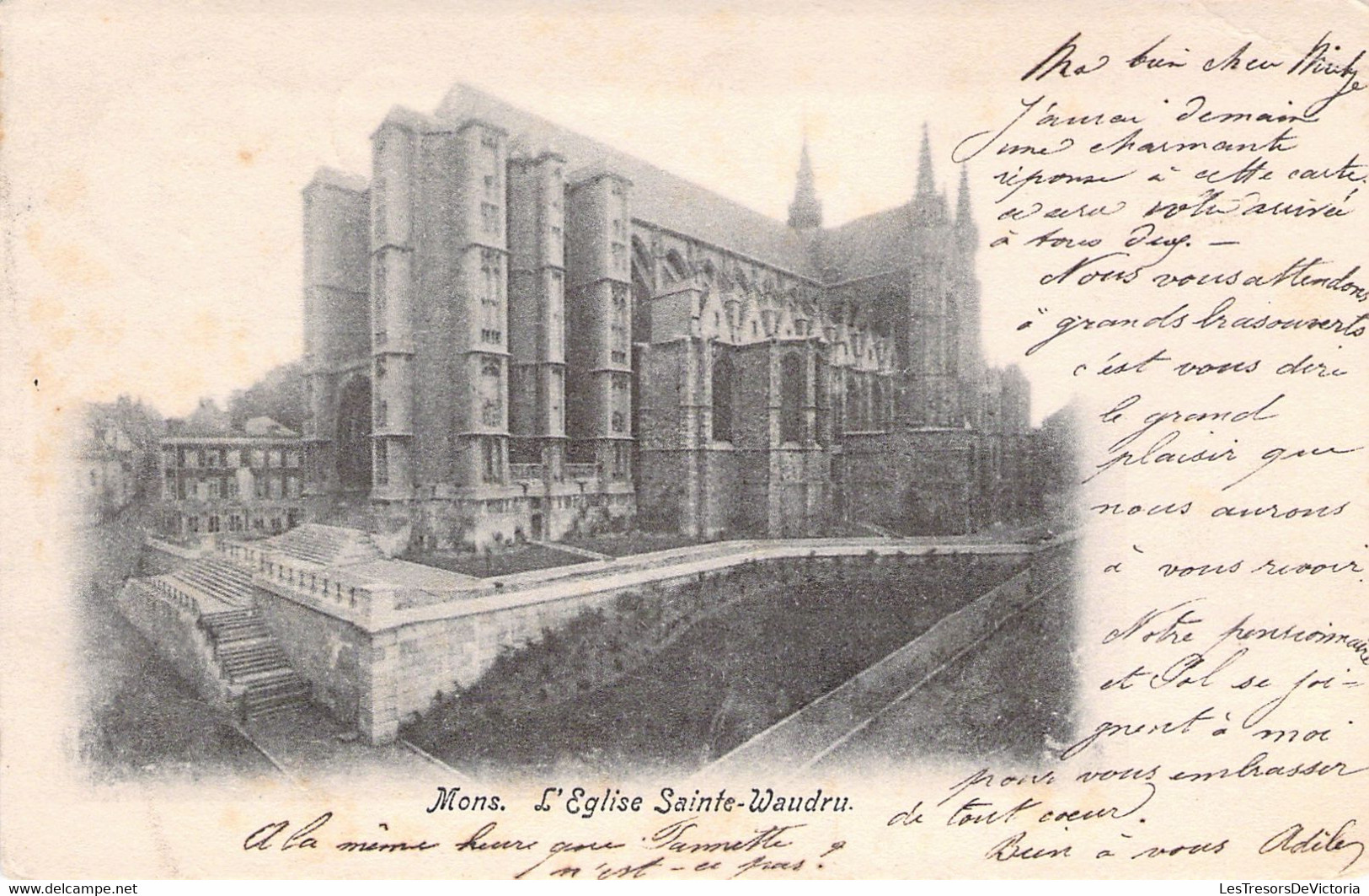 CPA Mons - L'église De Sainte - Waudru - Carte Précurseur - Mons