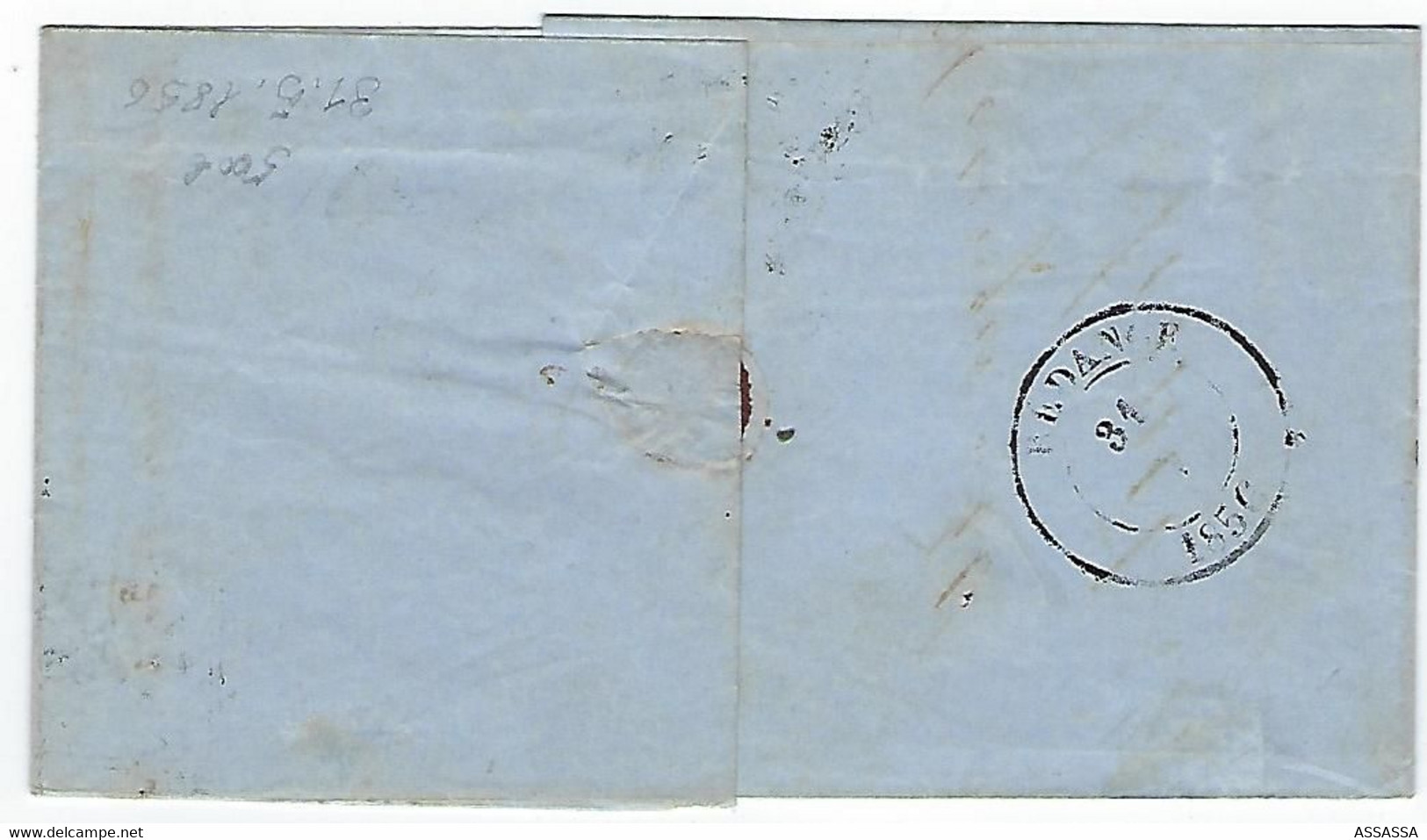 LUXEMBOURG - LETTRE - 1856 GUILLAUME III vers ELL - Belle petite lettre -