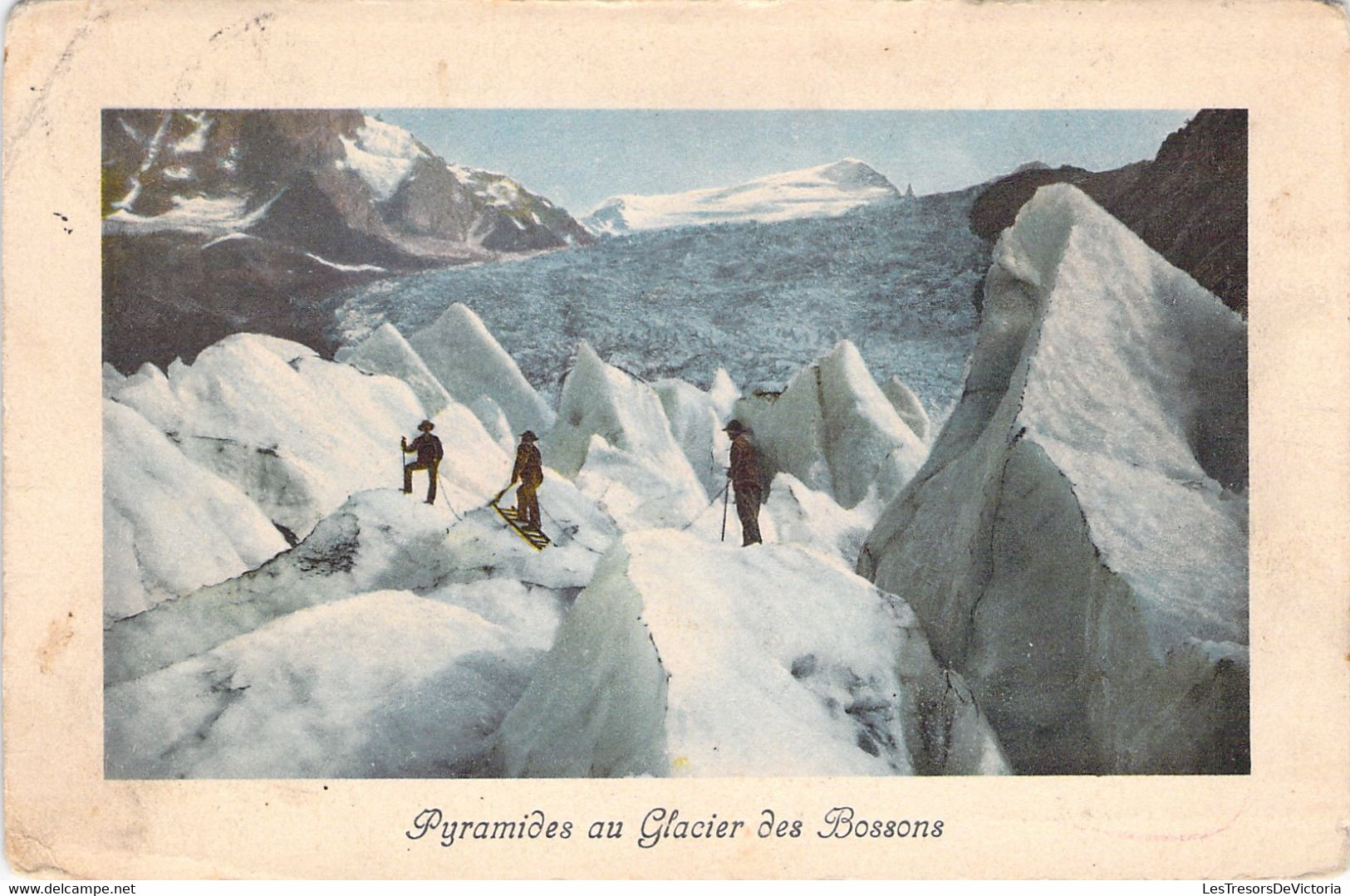 CPA Pyramides Au Glacier Des Bossons - Tampon Glacier Des Bossons - Oblitéré En 1914 - Chamonix-Mont-Blanc