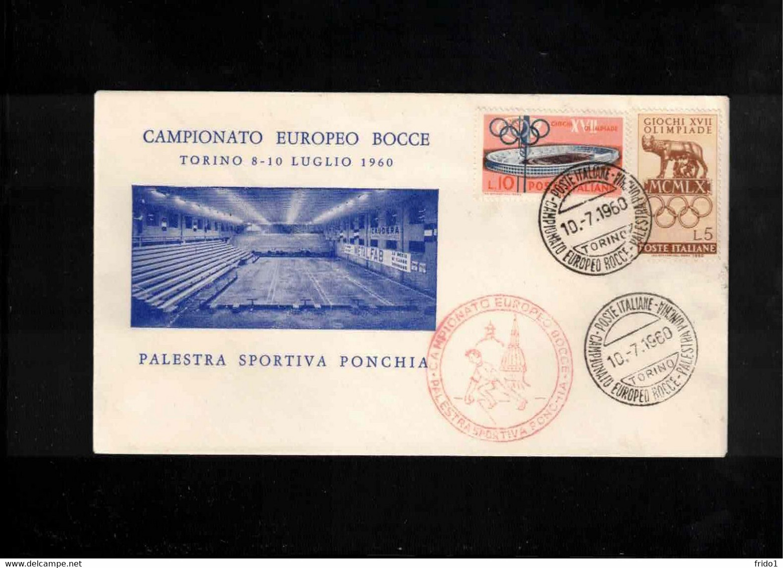 Italy / Italia 1960 European Bowls Championship Torino Interesting Cover - Petanque