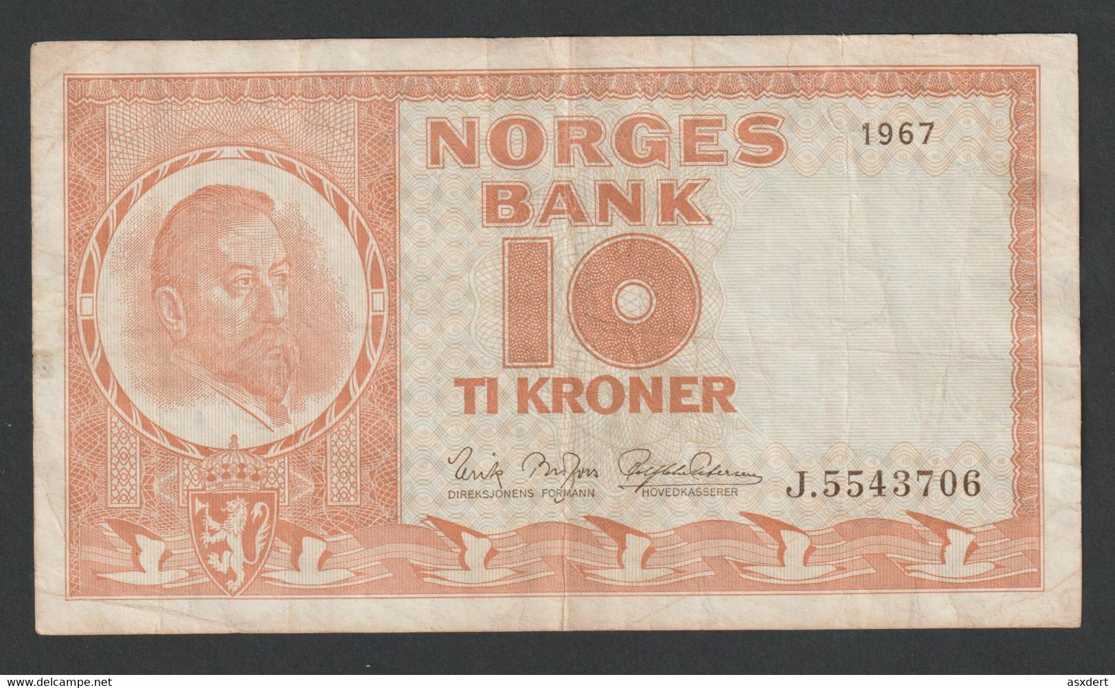 Norges Norvège - Biljet De 10 Kroner 1967 - Norway