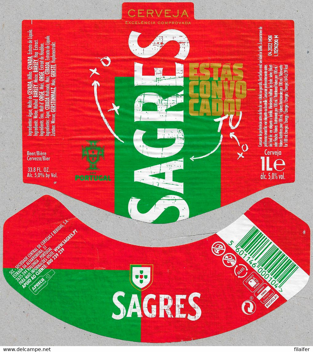 Portugal Beer Labels - Sagres - Football - Limited Edition - Beer