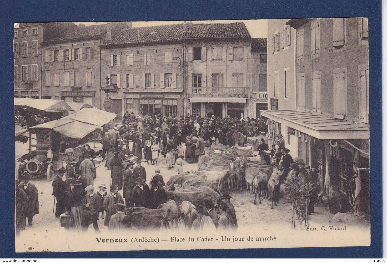CPA [07] Ardèche > Vernoux Marché Market Circulé - Vernoux