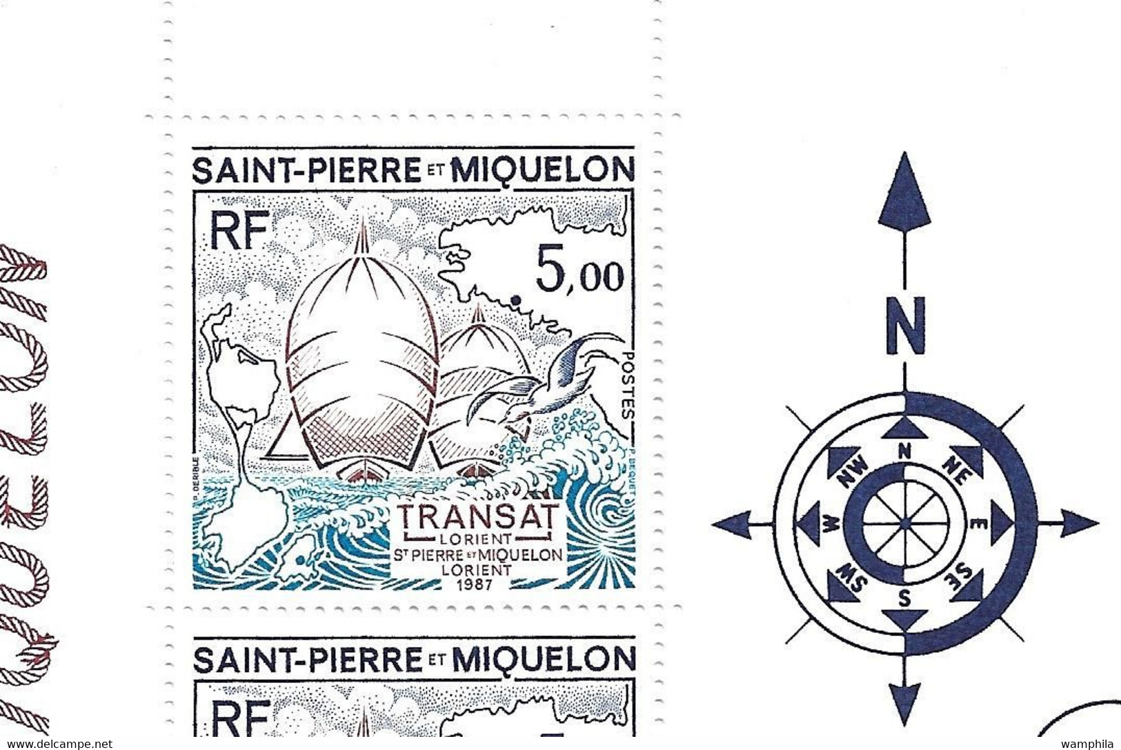 Saint-Pierre et Miquelon (N°487A, 2 feuilles),(492 et 494/495 par 1 feuille) cote 139€