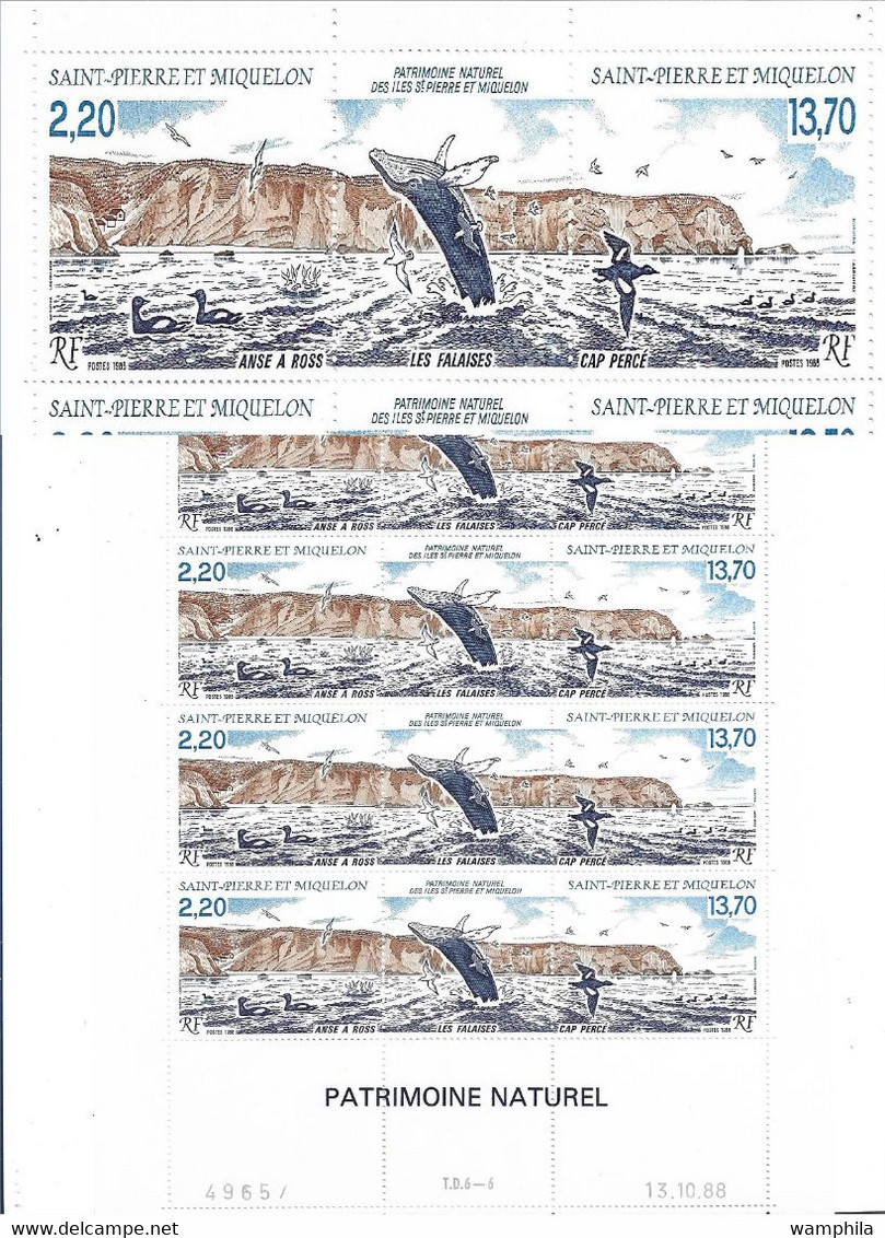 Saint-Pierre et Miquelon (N°487A, 2 feuilles),(492 et 494/495 par 1 feuille) cote 139€