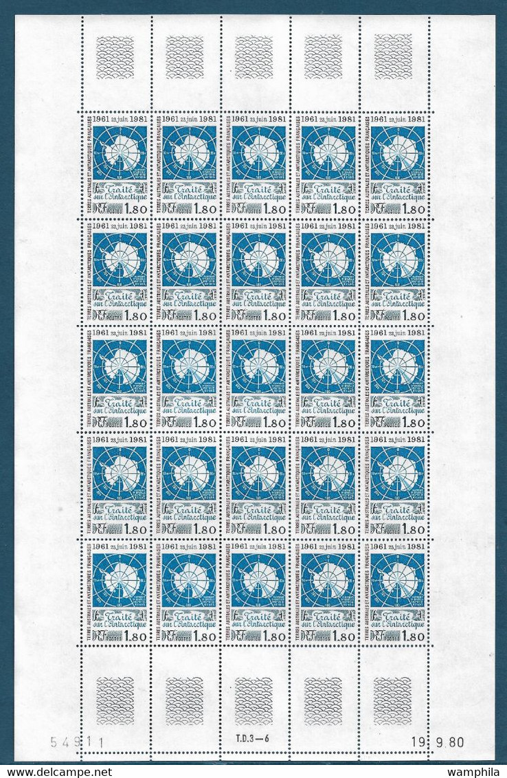 Terres Australes Et Antarctiques Frçs. N°91** Une Feuille Cote 90€ - Unused Stamps