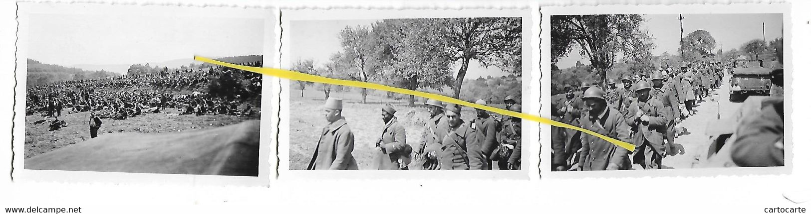 68 052 A SITUER  ALSACE OU VOSGES  PRISONNIERS FRANCAIS ET  SOLDATS ALLEMANDS 1940 - Oorlog, Militair