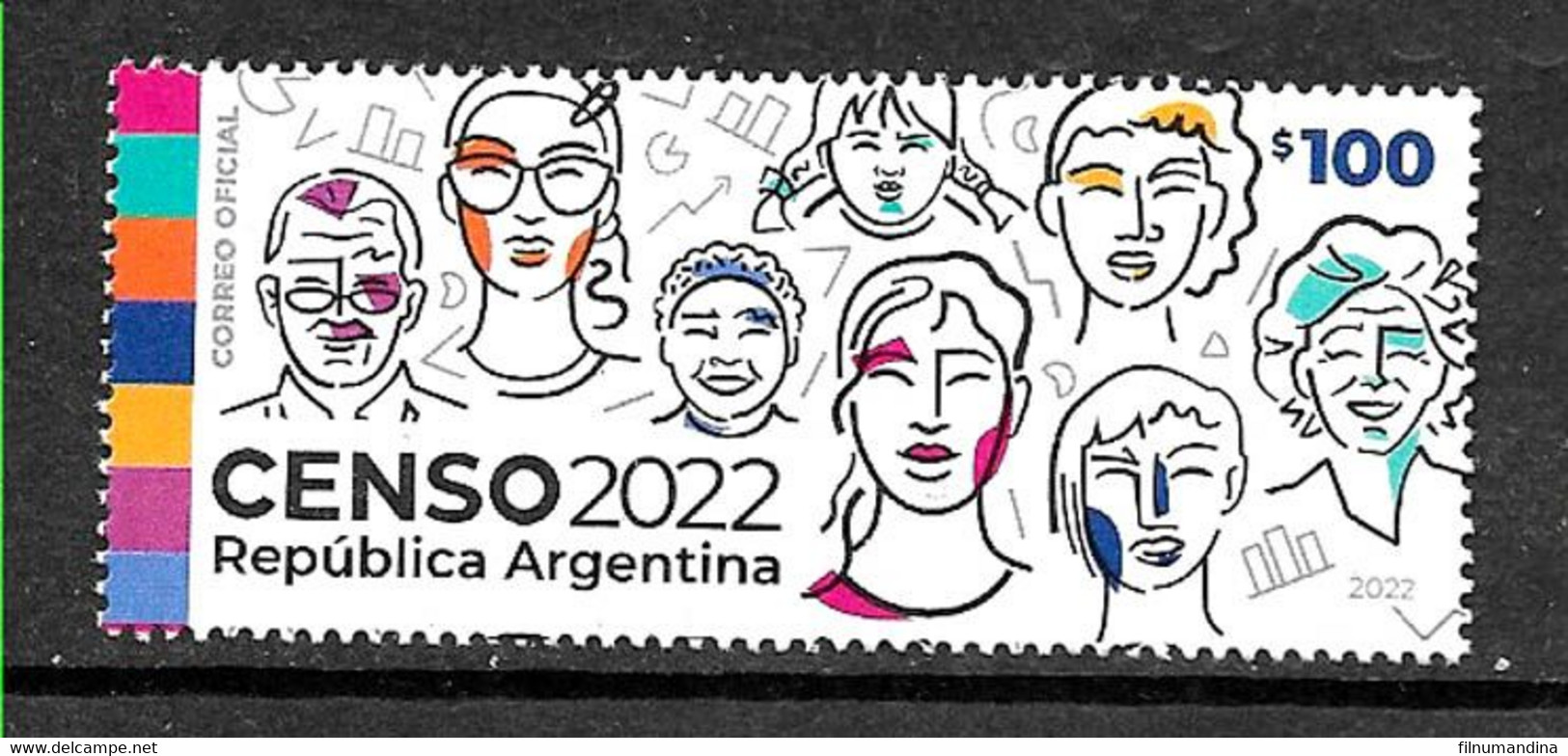 #75104 ARGENTINE,ARGENTINA 2022 POBLATION CENSUS  MNH - Unused Stamps