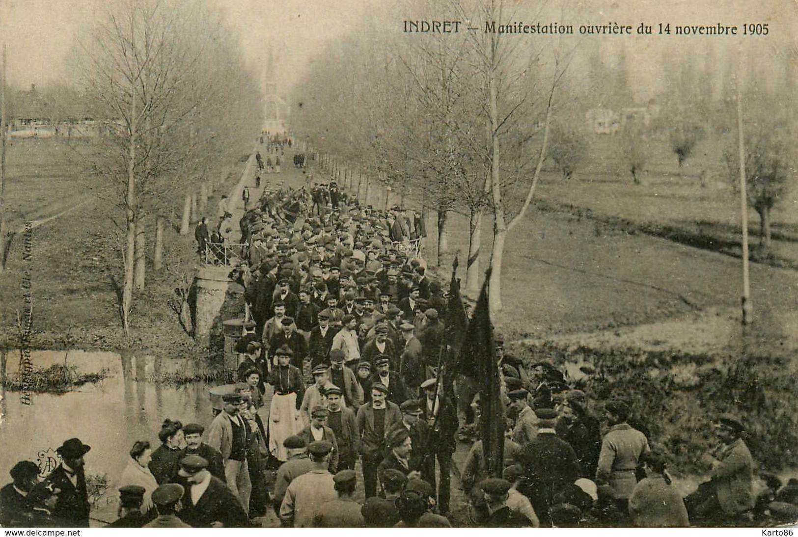 Indret * Manifestation Ouvrière Du 14 Novembre 1905 * Manifestants Grève Grèves Grévistes - Bouguenais