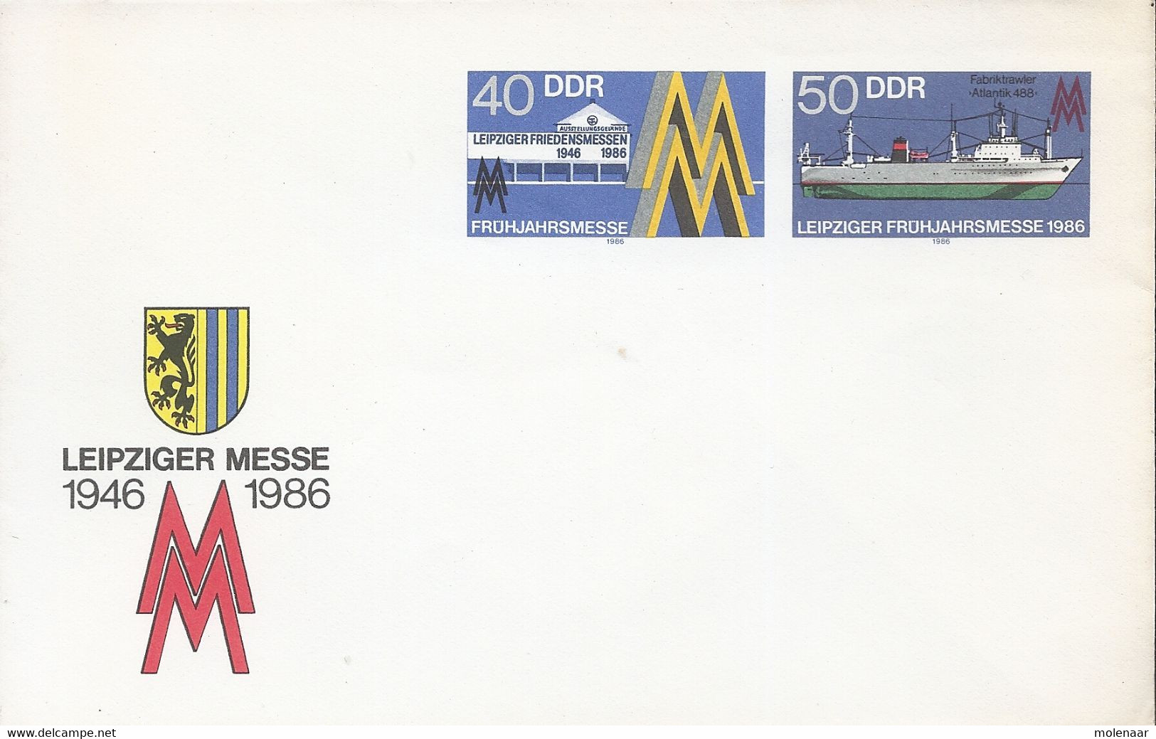 Duitsland DDR Briefomslag 50 Jahre Leipzigermesse 1946-1996 Ongebruikt (6199) - Buste - Nuovi