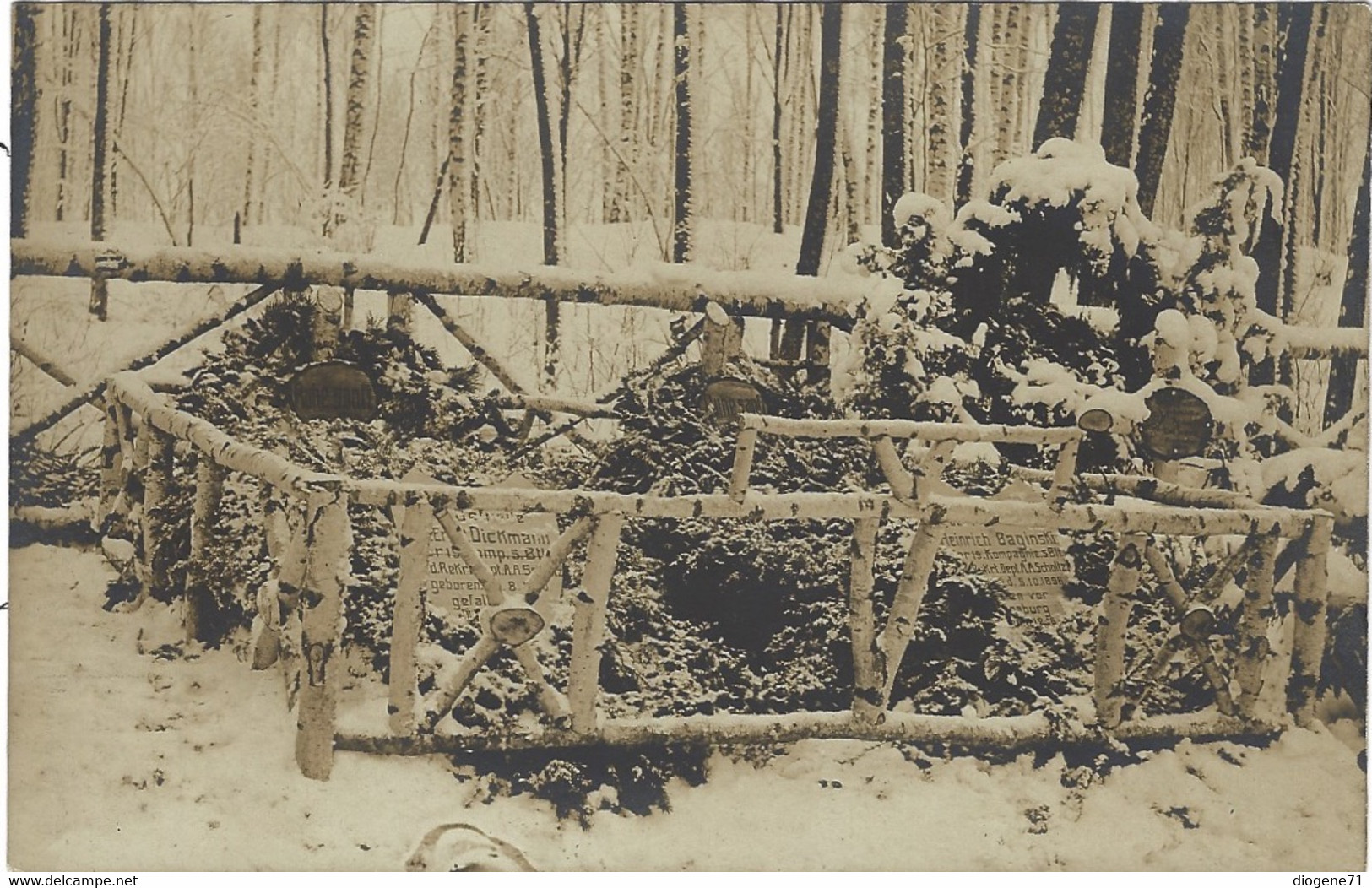 Waldfriedhof Guerre Krieg 1914-18 Kanonier Artillerie Feldpost Fotokarte - Cementerios De Los Caídos De Guerra