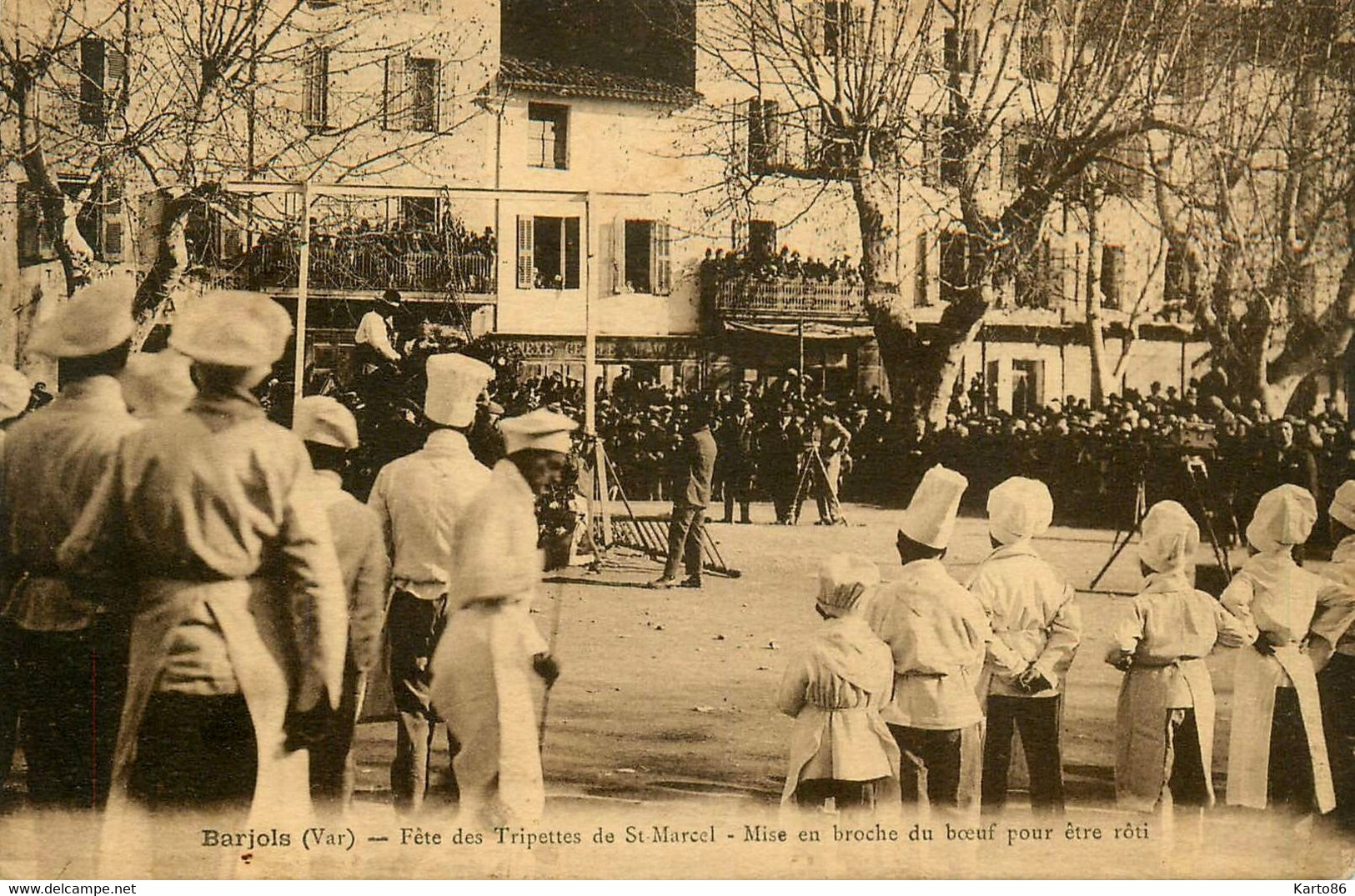 Barjols * Fête Des Tripettes De St Marcel , Mise En Broche Du Boeuf Pour être Rôti ! - Barjols