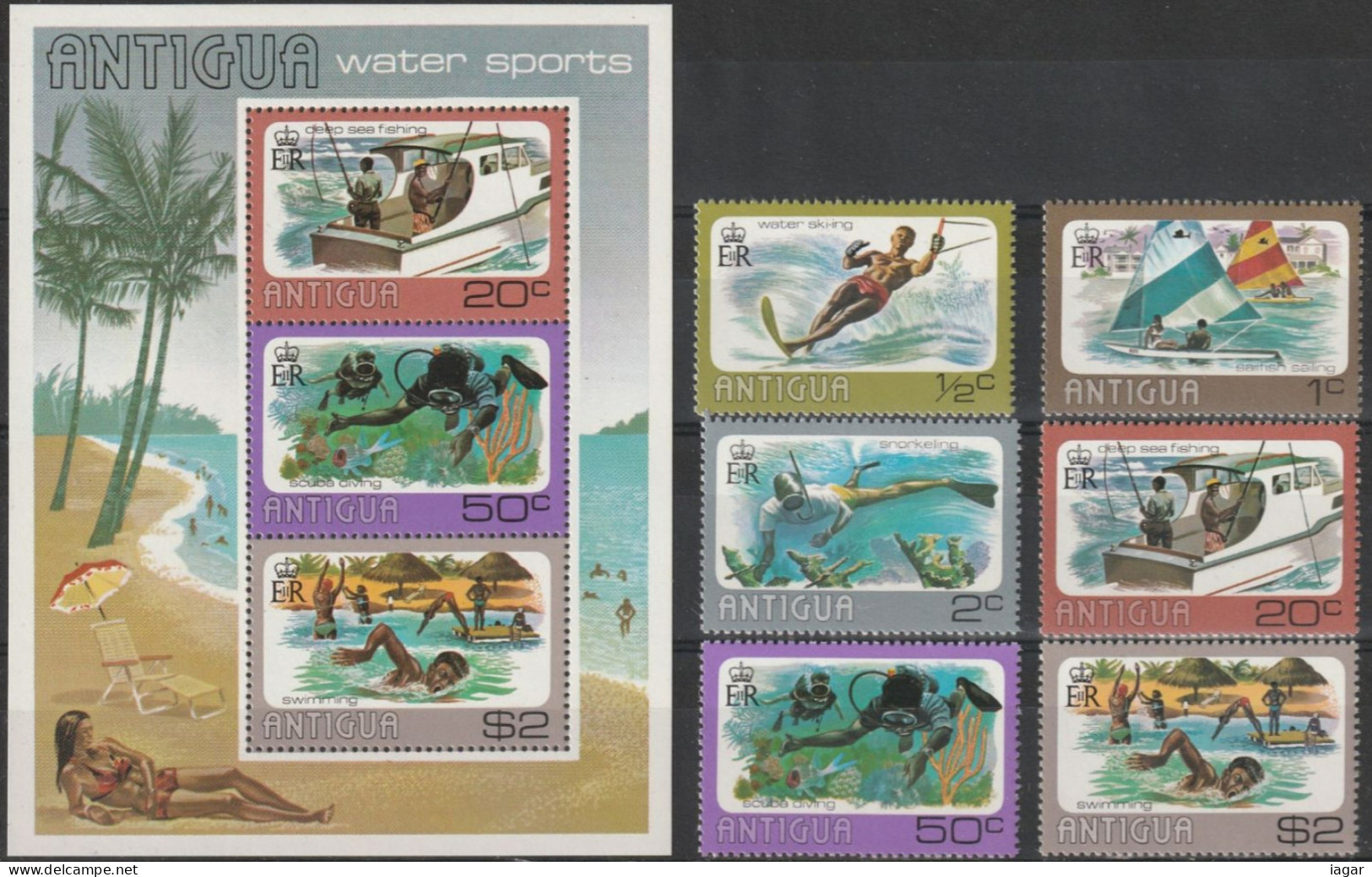 THEMATIC SPORT:   WATER SPORTS   - ANTIGUA - Wasserski