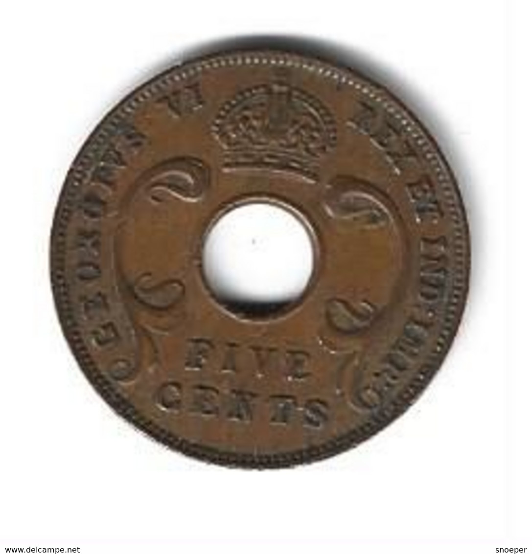 East Africa 5 Cents 1942  Km 25.2    Vf+ - British Colony