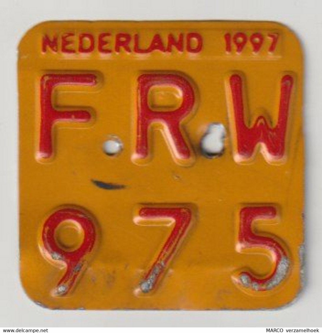 License Plate-nummerplaat-Nummernschild Moped-wheelchair Nederland-the Netherlands 1997 - Plaques D'immatriculation