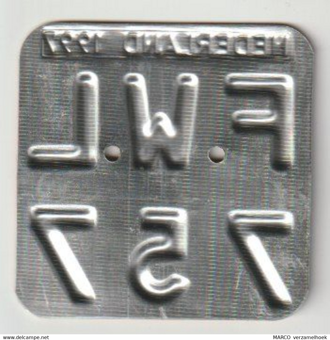 License Plate-nummerplaat-Nummernschild Moped-wheelchair Nederland-the Netherlands 1997 - Plaques D'immatriculation