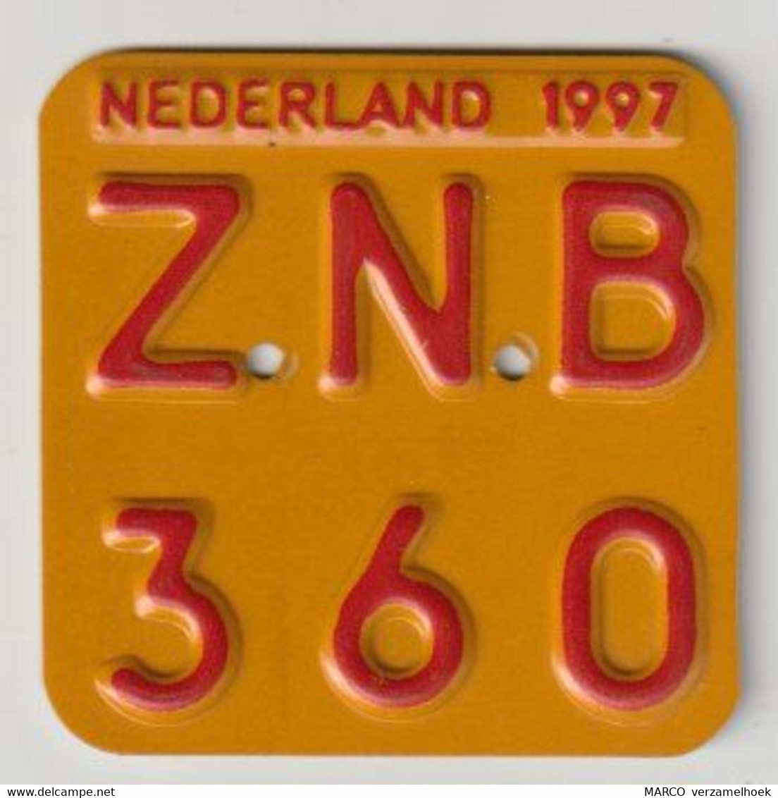 License Plate-nummerplaat-Nummernschild Moped-wheelchair Nederland-the Netherlands 1997 - Plaques D'immatriculation