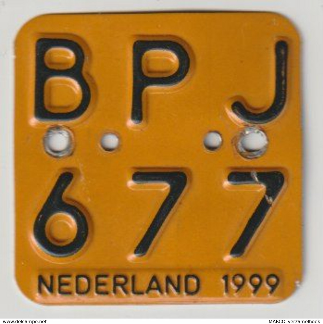 License Plate-nummerplaat-Nummernschild Moped-wheelchair Nederland-the Netherlands 1999 - Plaques D'immatriculation