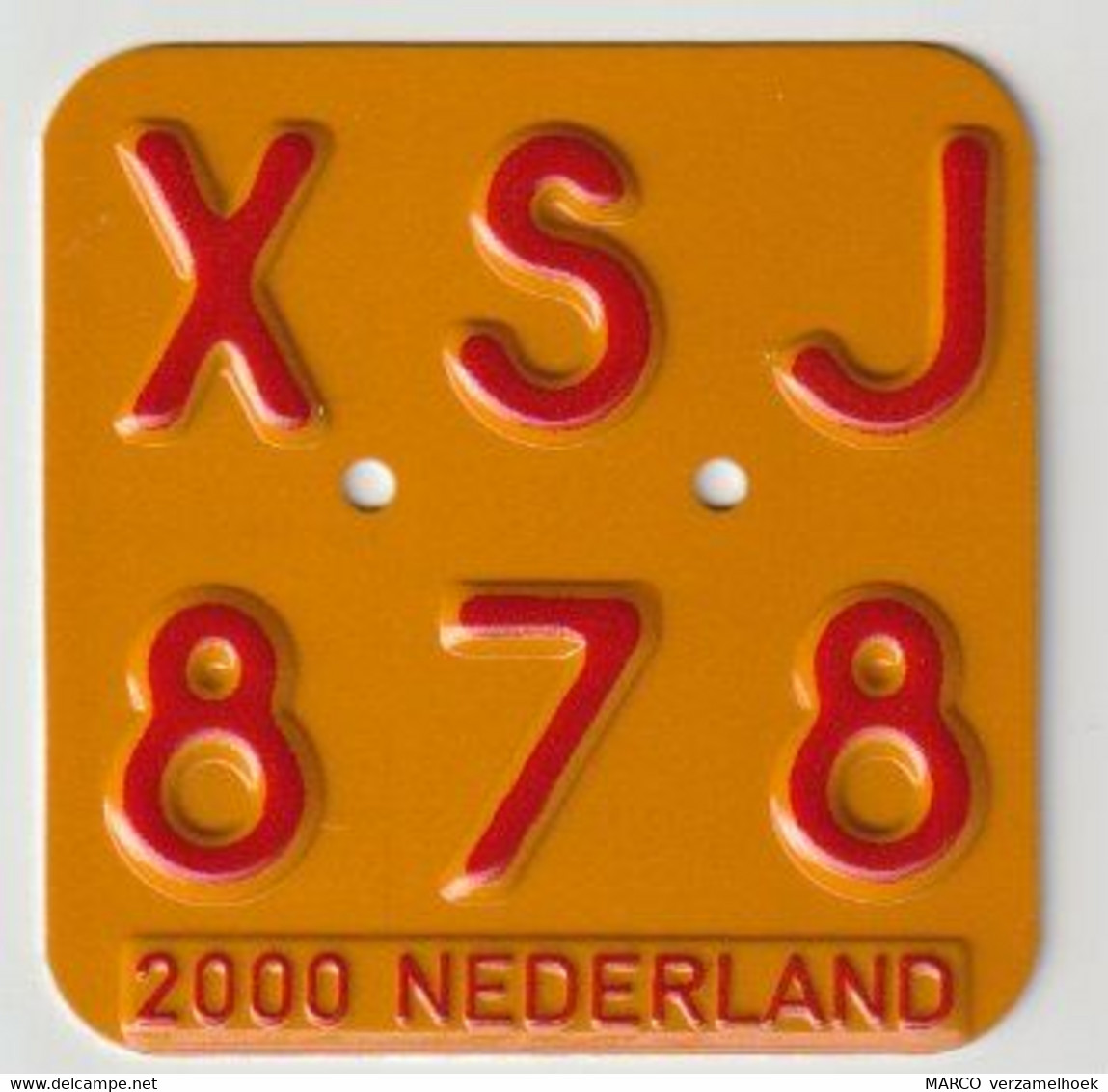 License Plate-nummerplaat-Nummernschild Moped-wheelchair Nederland-the Netherlands 2000 - Plaques D'immatriculation