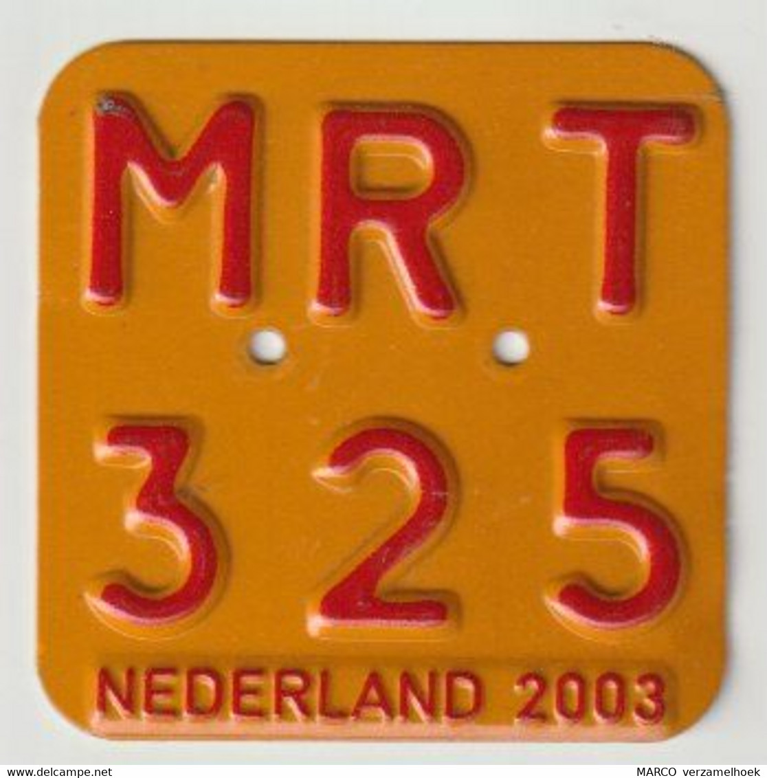 License Plate-nummerplaat-Nummernschild Moped-wheelchair Nederland-the Netherlands 2003 - Plaques D'immatriculation