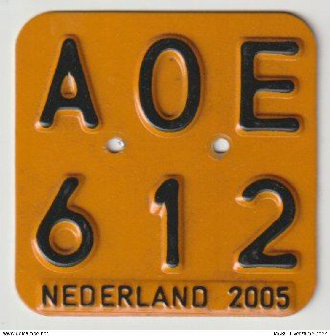 License Plate-nummerplaat-Nummernschild Moped-wheelchair Nederland-the Netherlands 2005 - Plaques D'immatriculation