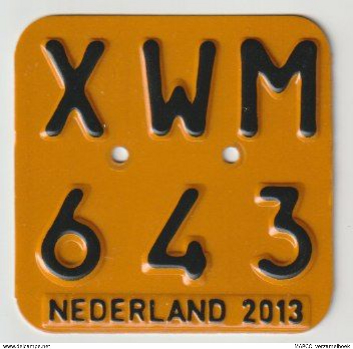 License Plate-nummerplaat-Nummernschild Moped-wheelchair Nederland-the Netherlands 2013 - Plaques D'immatriculation