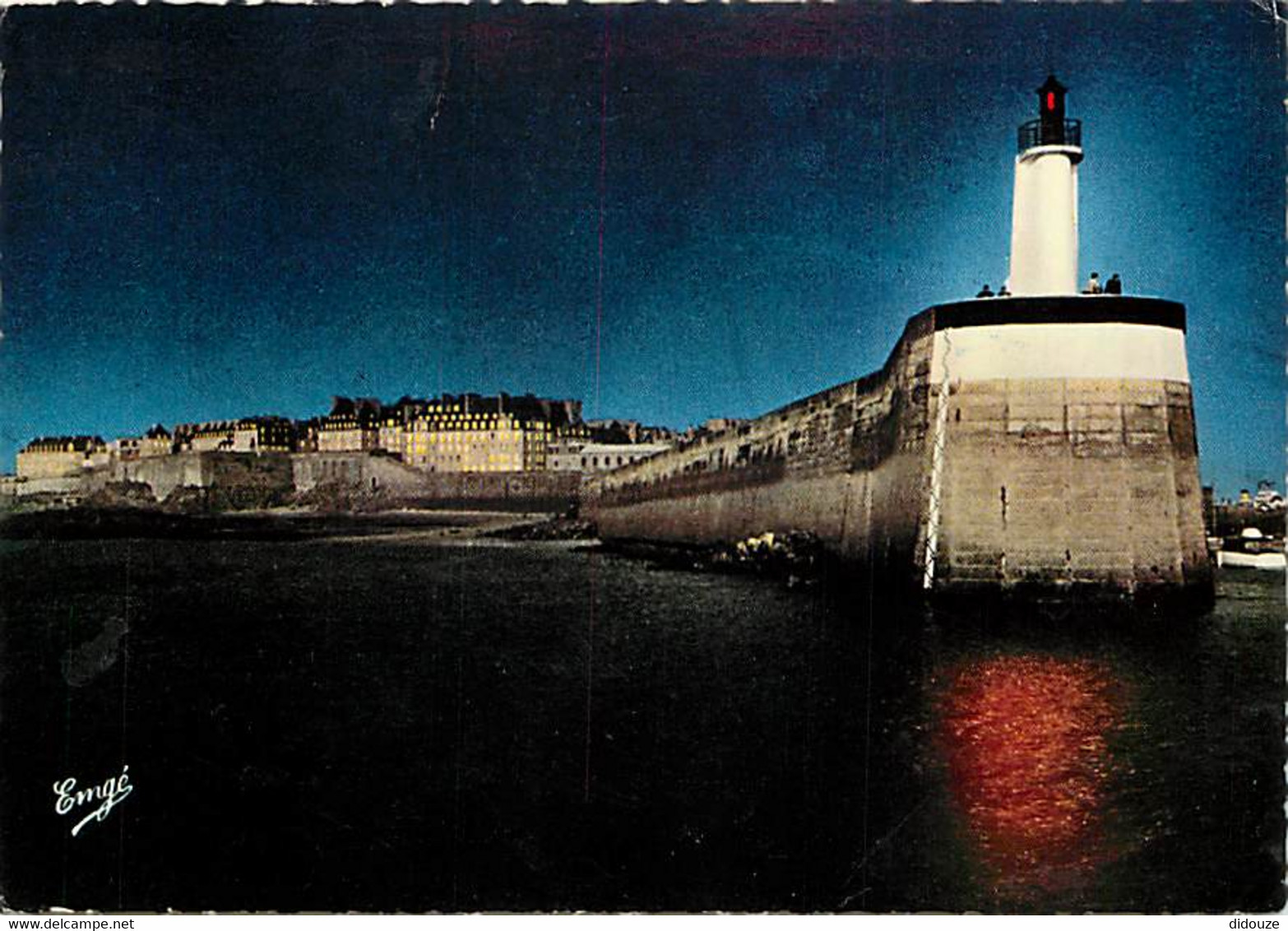 35 - Saint Malo - Le Môle Des Noires Et La Cité Corsoire De Nuit - CPM - Voir Scans Recto-Verso - Saint Malo