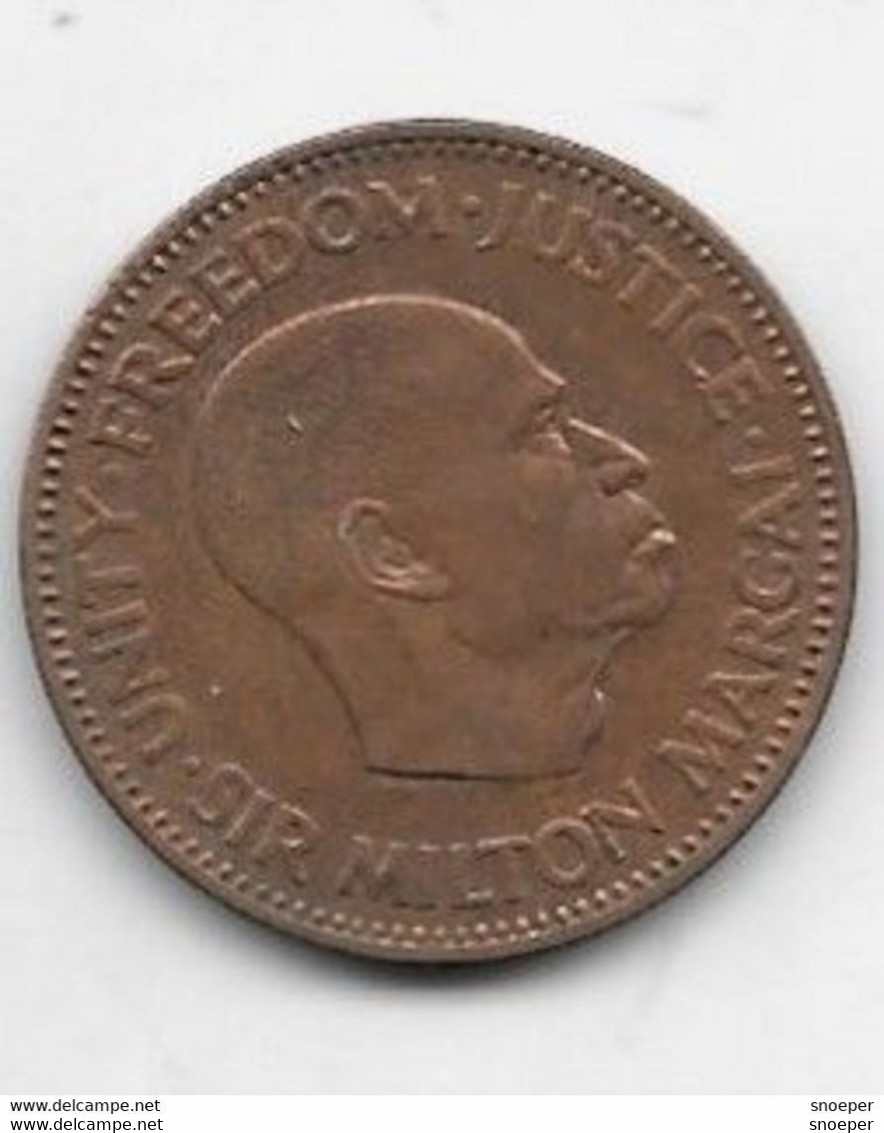 Sierra Leone 1/2 Cent 1964  Km 16 Bu/ms65 - Sierra Leone