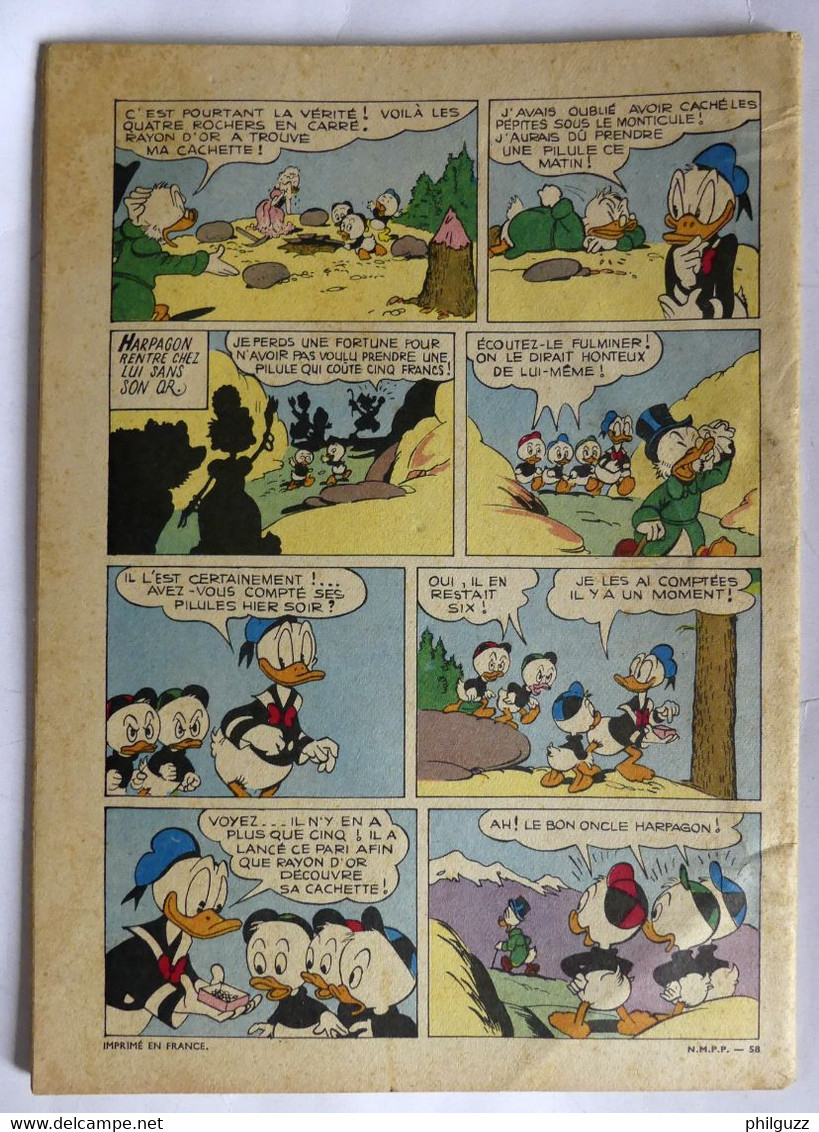 ALBUM BD LES BELLES HISTOIRES -  DONALD AU KLONDIKE  - HACHETTE N° 58 1953 1ère Série Enfantina - Disney